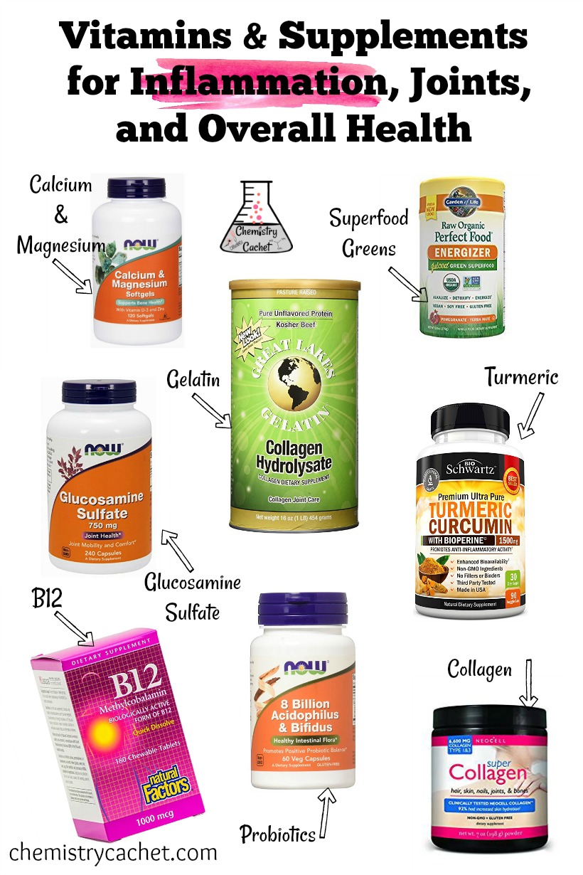 Vitamins & Supplements Perfect for Inflammation, Joints, Health