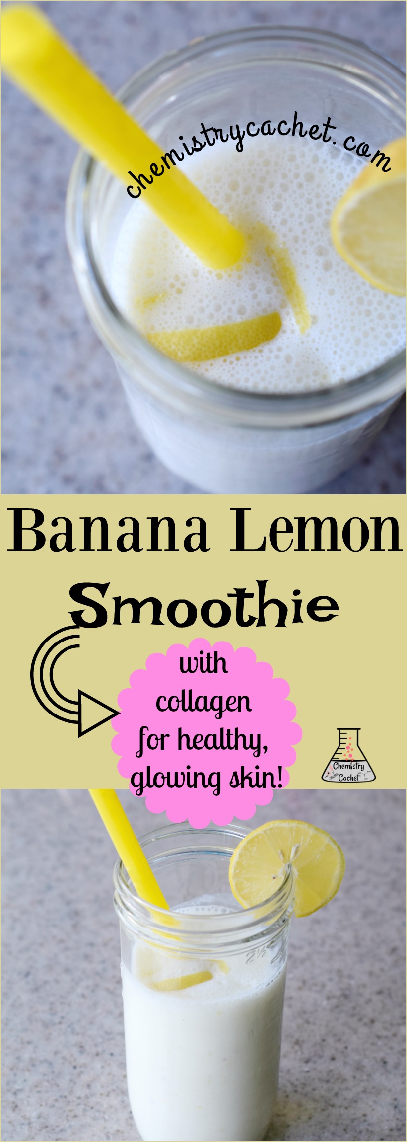 Banana Lemon Smoothie For Glowing Skin