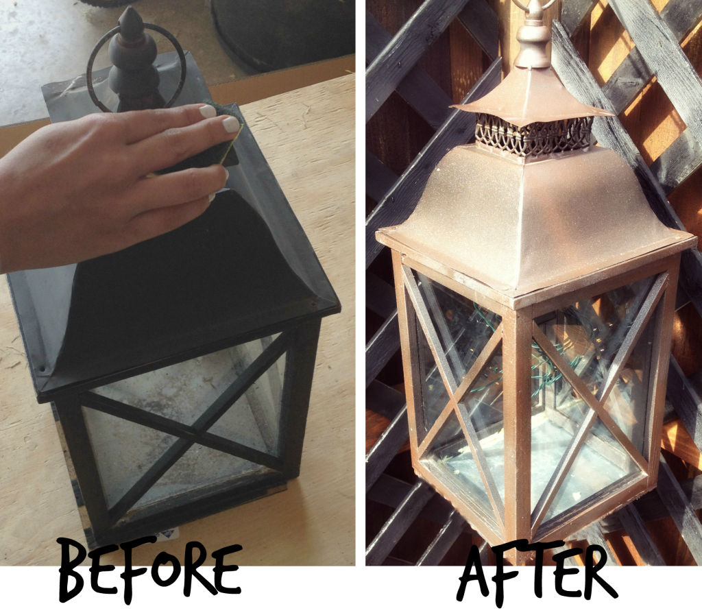 Vintage Lantern Before and After