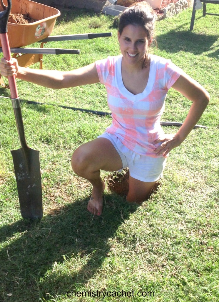 Breaking ground on the pergola on chemistrycachet.com