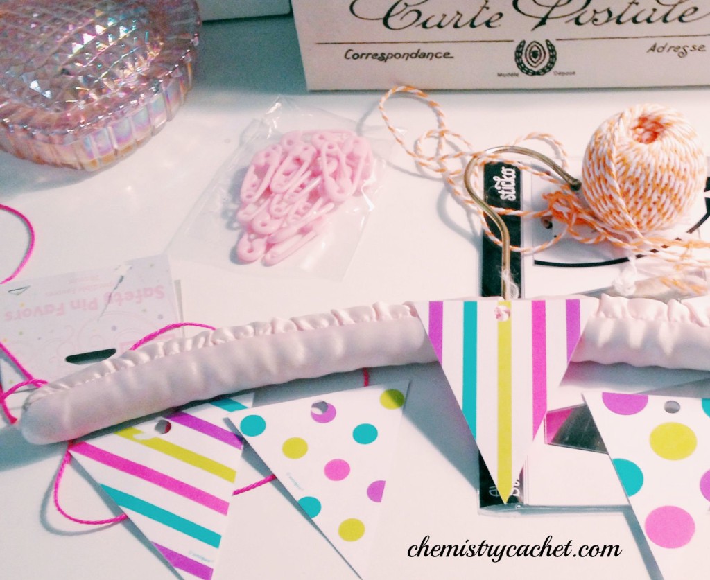 DIY cute baby shower hanger chemistrycachet.com