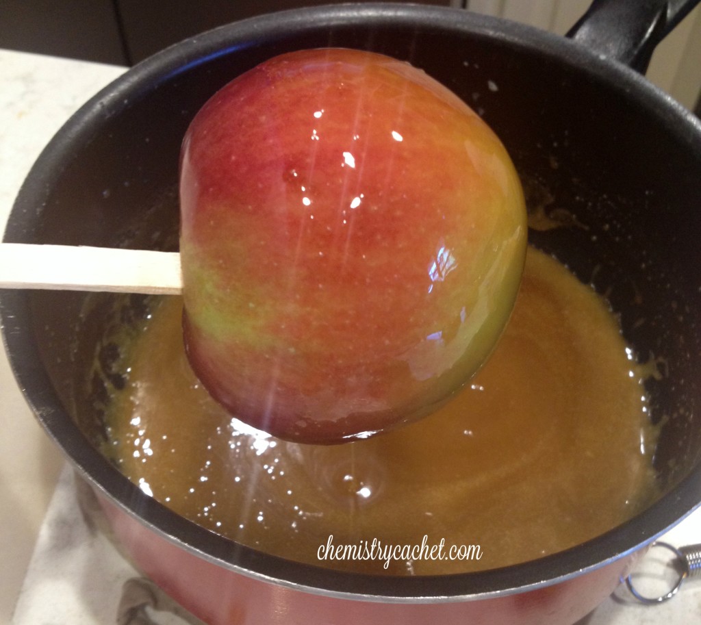 Delicious dairy free honey caramel apples on chemistrycachet.com