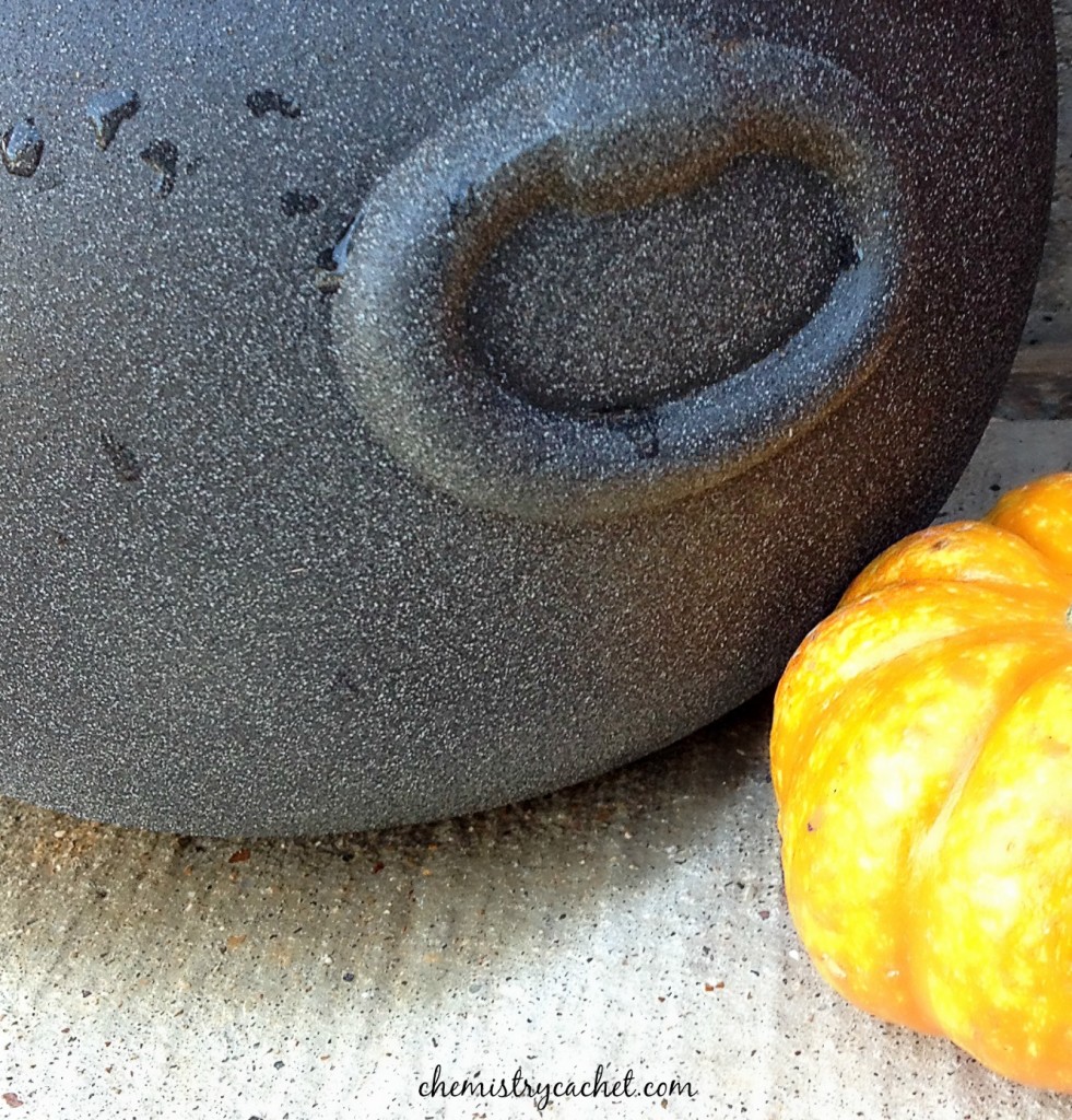 Make your own stone cauldron for a potted plant this fall! chemistrycachet.com