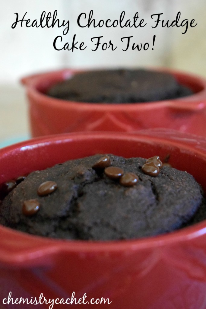 Healthy chocolate fudge cake for two. Dairy free!