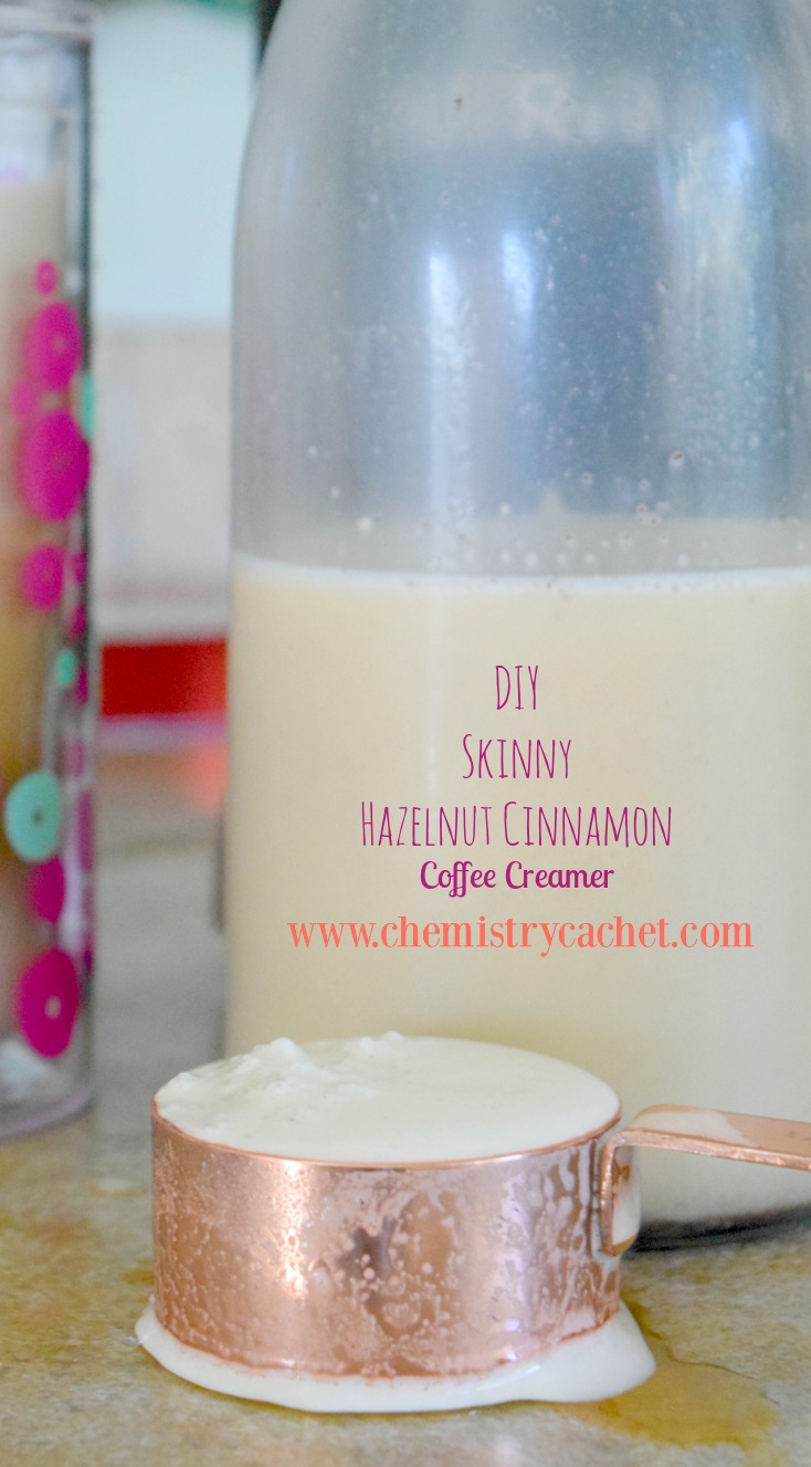 DIY Skinny Hazelnut Coffee Creamer that is low in fat, but full of amazing, creamy flavor!