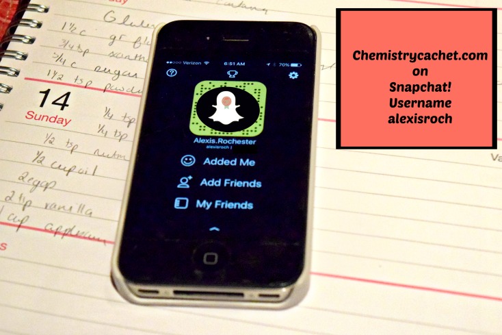 Follow chemistrycachet.com on snapchat! Behind the scenes, exclusive recipes & more!