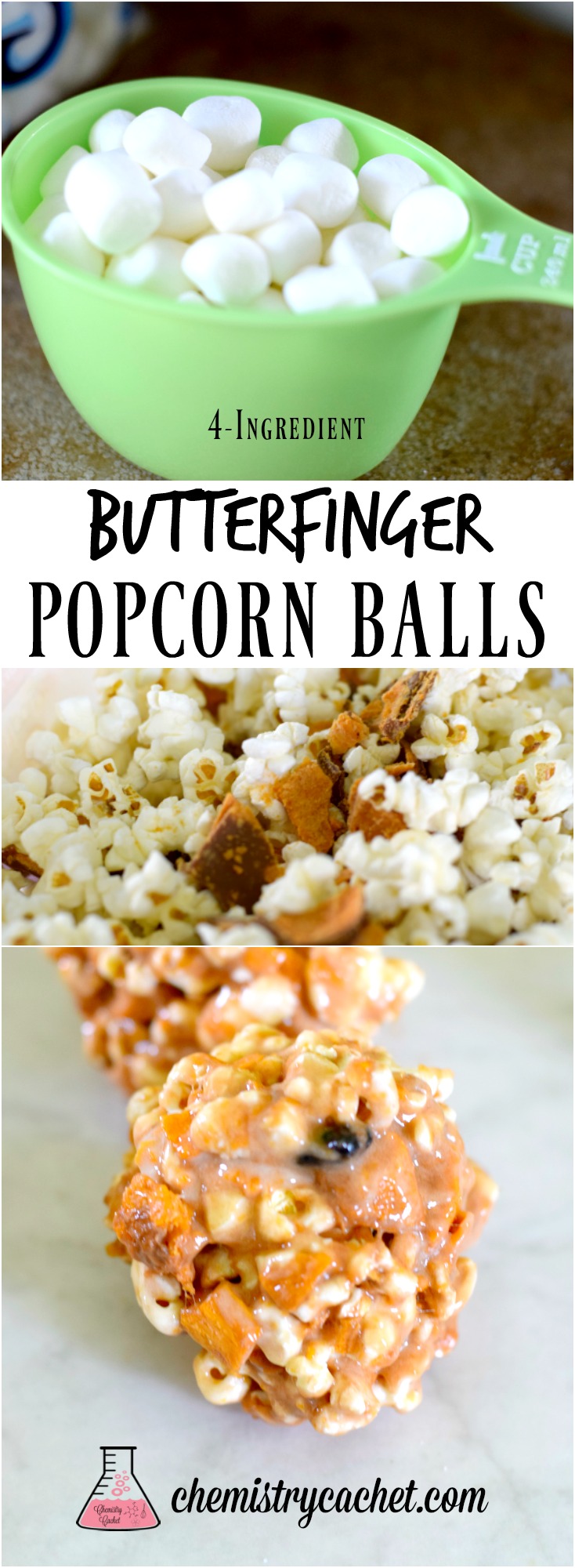 Pumpkin Spice Popcorn Balls. So easy and delicious! Plus a traditional butterfinger popcorn ball recipe that is perfect! See this dairy-free popcorn ball recipe on chemistrycachet.com