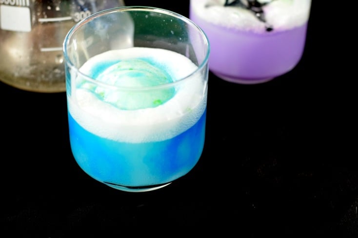 Super Easy Polyjuice Potion Halloween Punch. A fun potion recipe on chemistrycachet.com