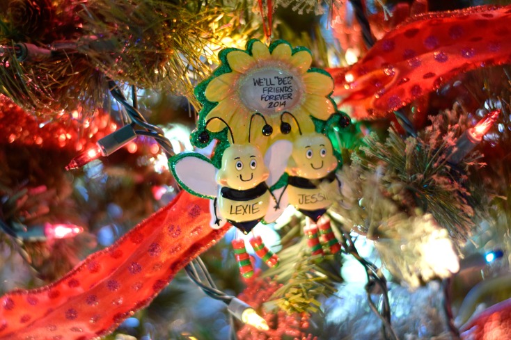 Christmas tree decorating! Use random ribbons to add texture and glam to a smaller tree on chemistrycachet.com