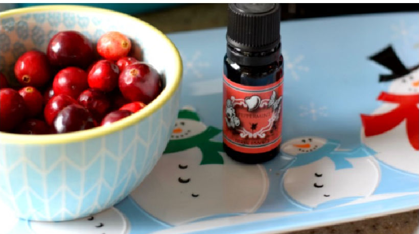 Natural Peppermint Sugar Scrub Using Cranberries
