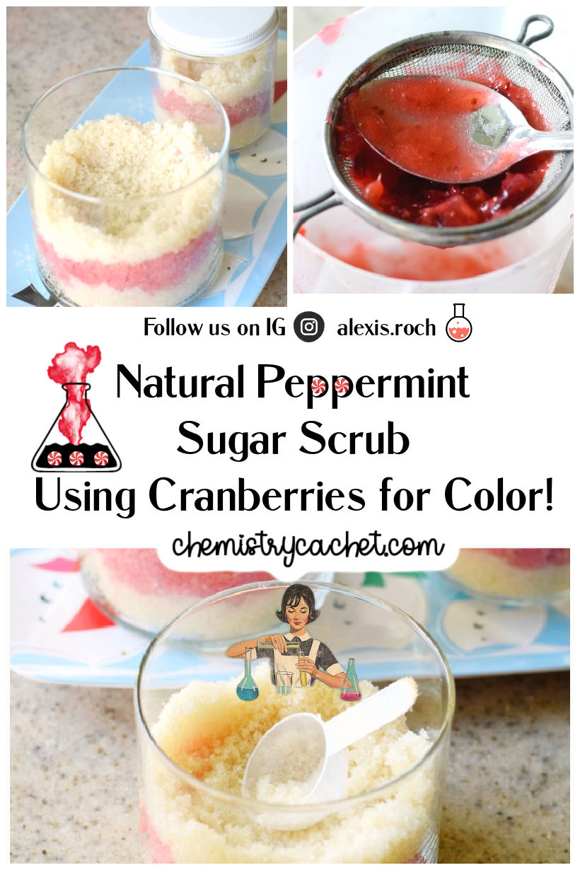 Natural Peppermint Sugar Scrub Using Cranberries