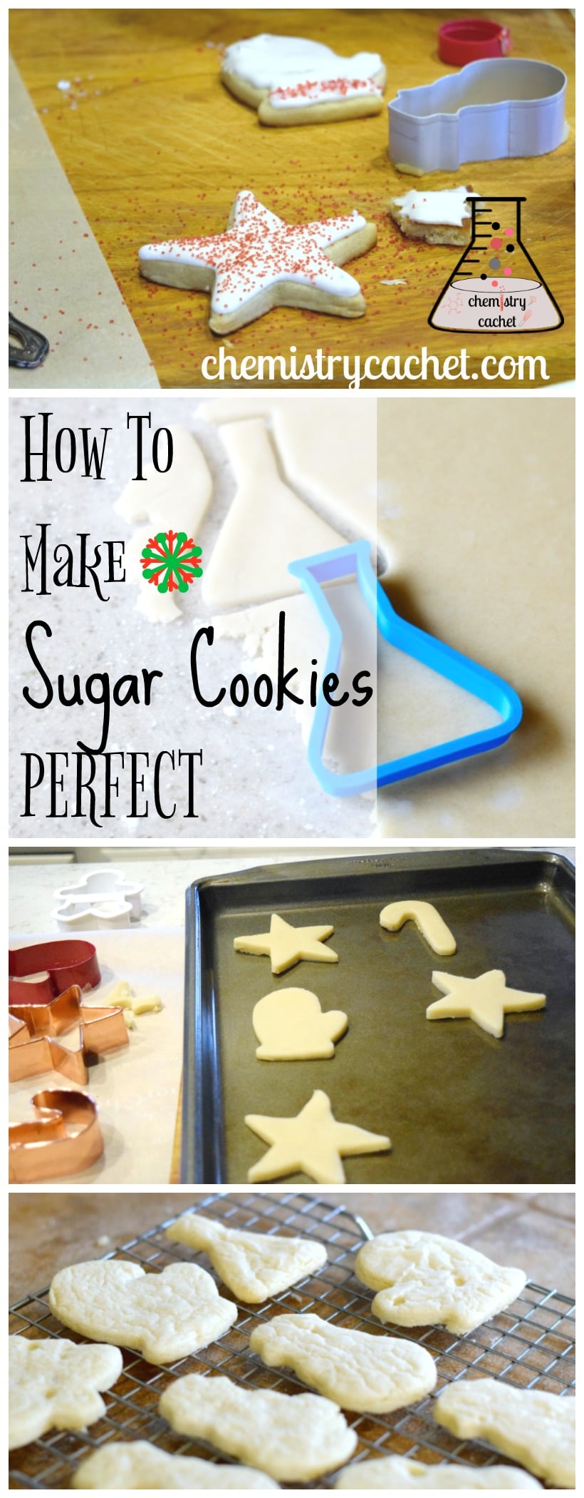 How to Make Sugar Cookies Turn out PERFECT everytime. Sugar cookie baking tips so they don't spread and always look great on chemistrycachet.com