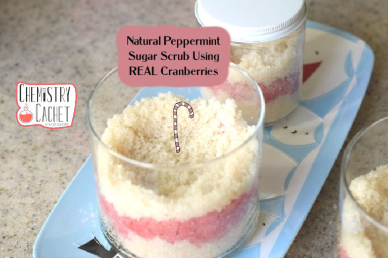 Natural Peppermint Sugar Scrub Using Cranberries