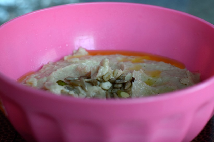 Super creamy healthy white bean dip. Perfect for parties! White bean dip recipe on chemistrycachet.com