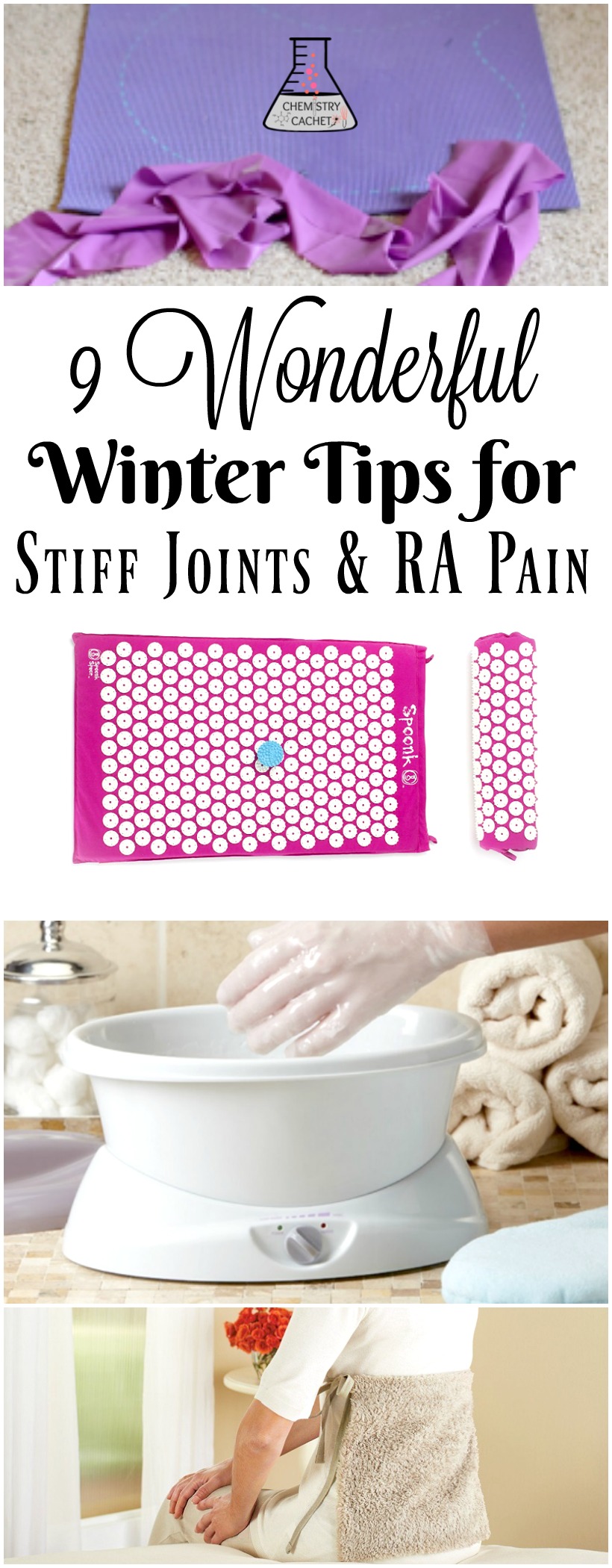 9 Amazing Winter Tips for Stiff Joints & Rheumatoid Arthritis Pain. Effective ways to sooth joint pain, stiffness, and feel better! on chemistrycachet.com