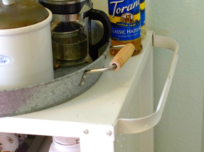 Easy Repurposed Cart to Coffee Bar