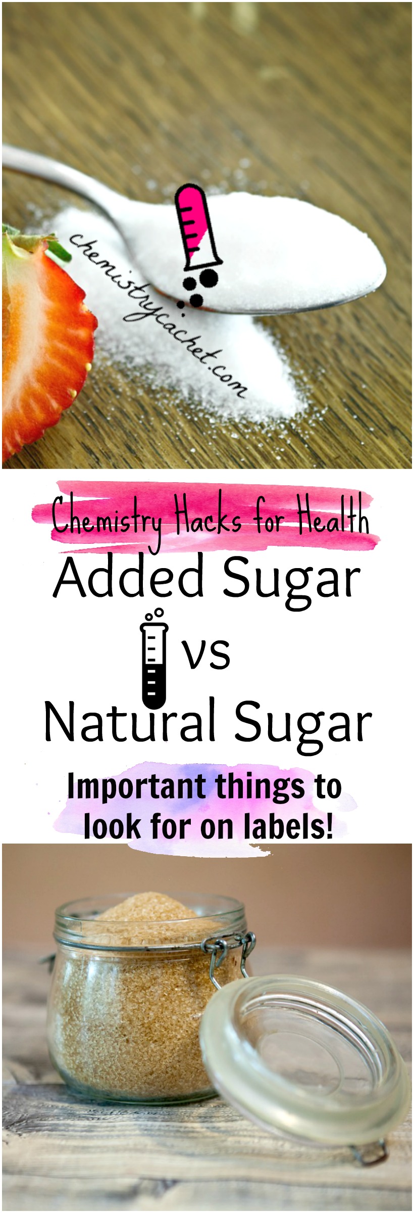Chemistry hacks for your health The truth about added sugar vs natural sugar. Sugar on labels and more tips on chemistrycachet.com