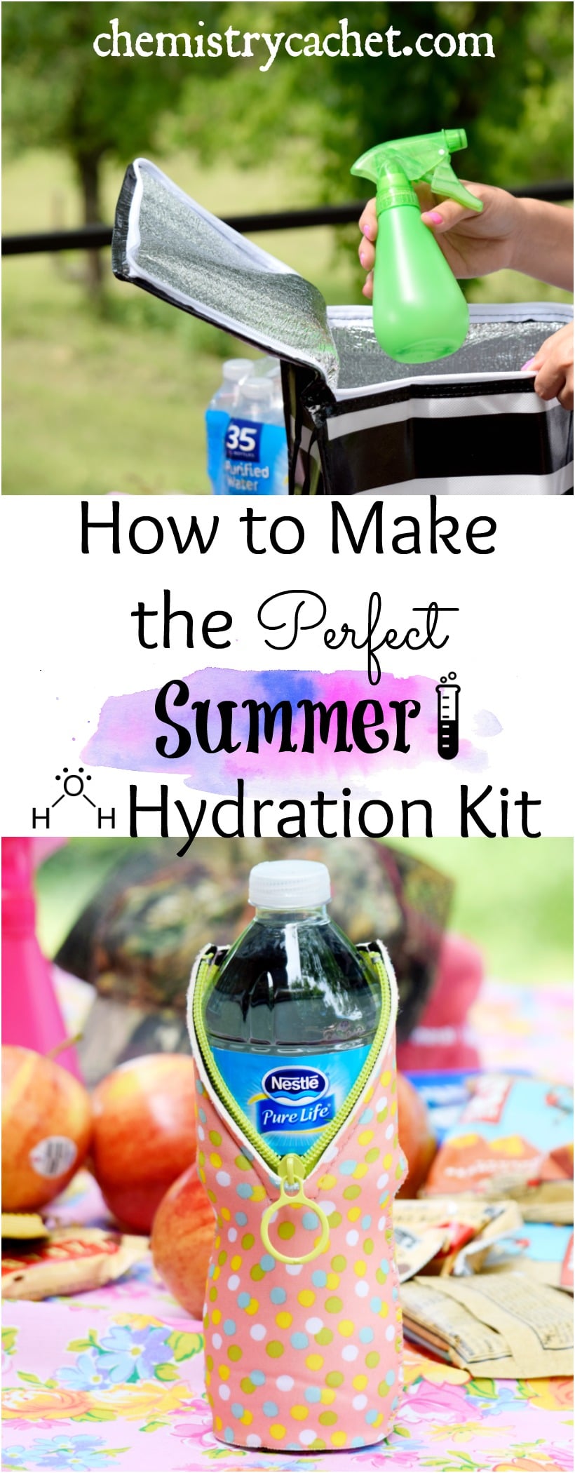 How to Make the Perfect Summer Hydration Kit #PureLife35pk #ad on chemistrycachet.com