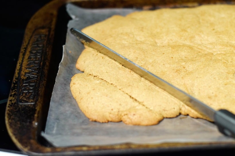 Dairy-free gluten-free cinnamon biscotti with coffee icing. Healthy biscotti recipe on chemistrycachet.com