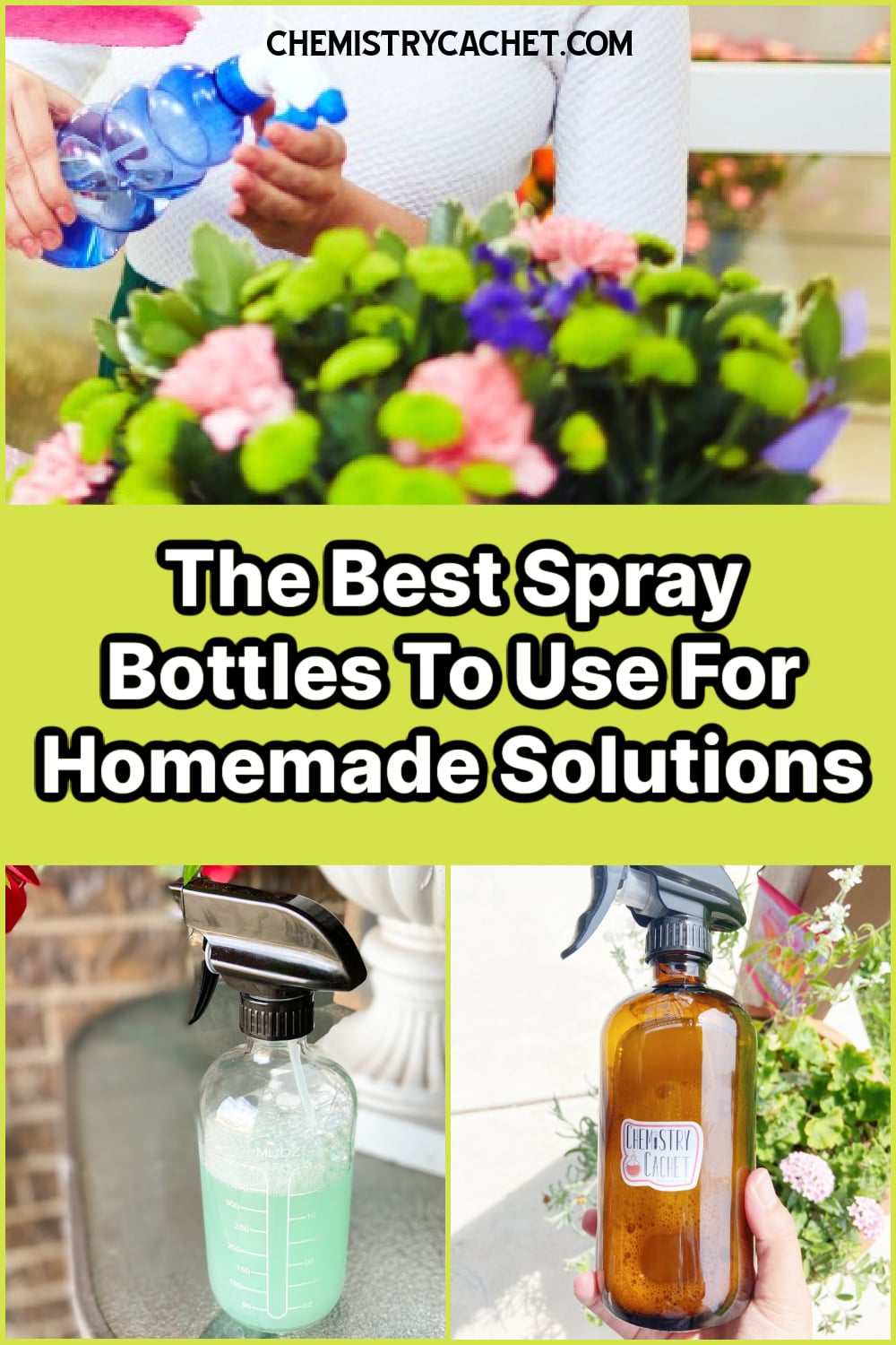 spray bottles for homemade solutions