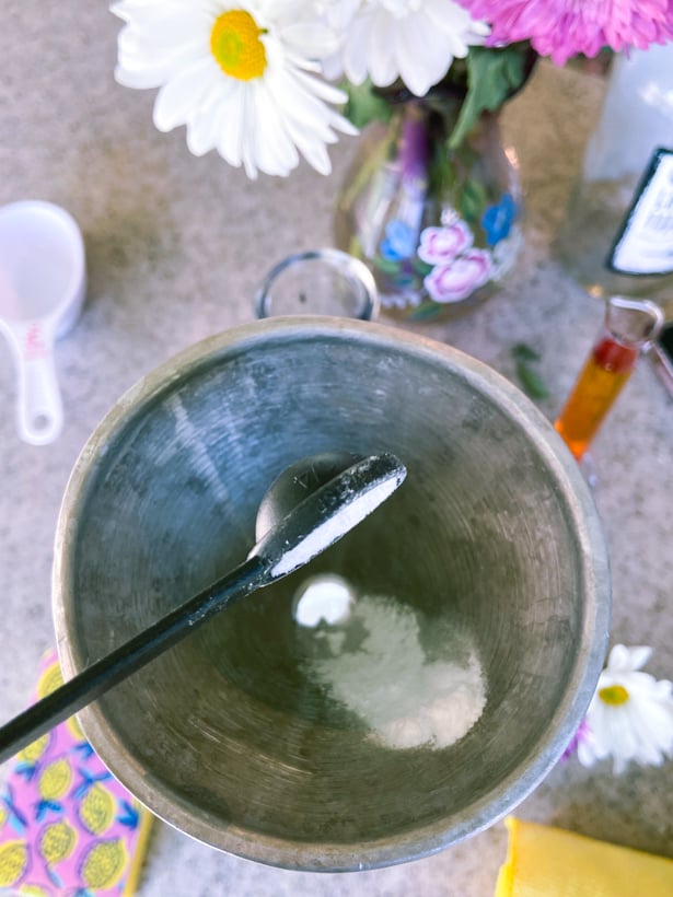 Homemade Air Freshener with Baking Soda and Floral Scent