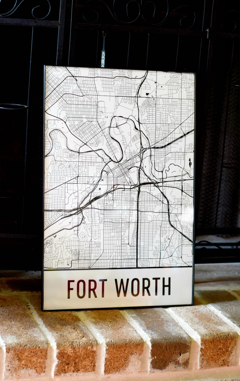 Easy black and white map decoration