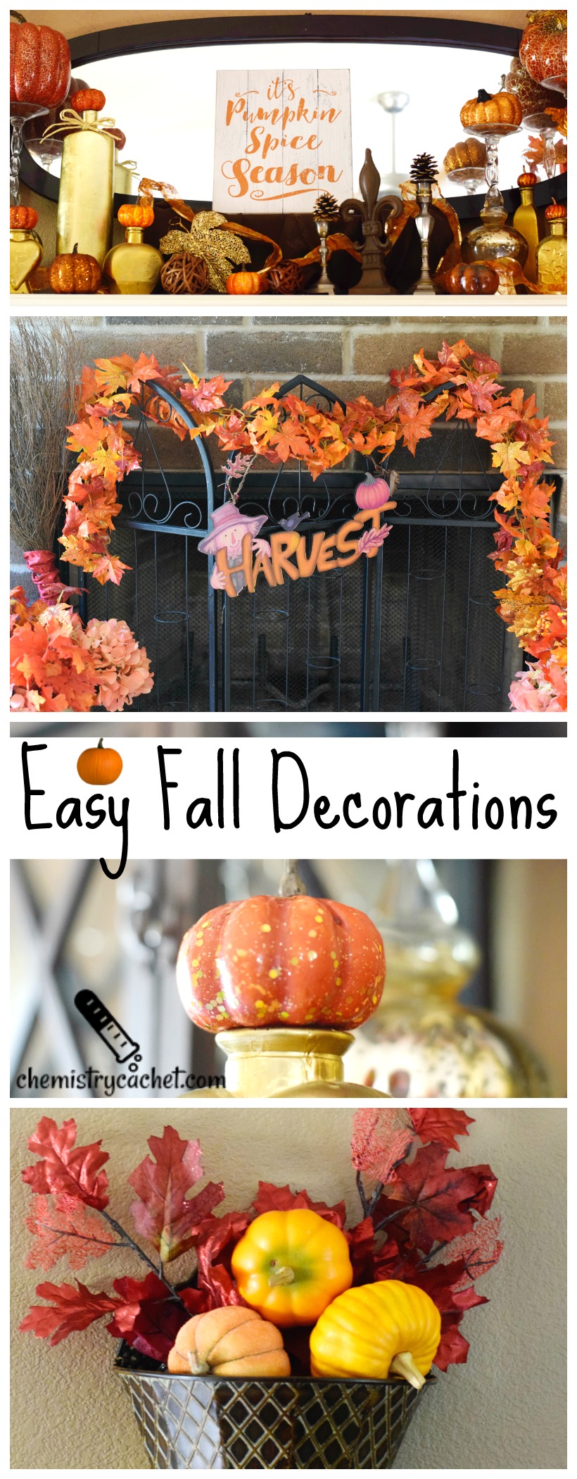 Easy Beautiful fall decorations on chemistrycachet.com