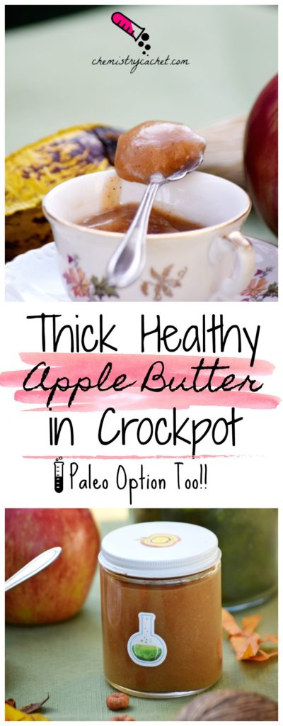 Thick Healthy Apple Butter in Crockpot (Paleo Option Too)