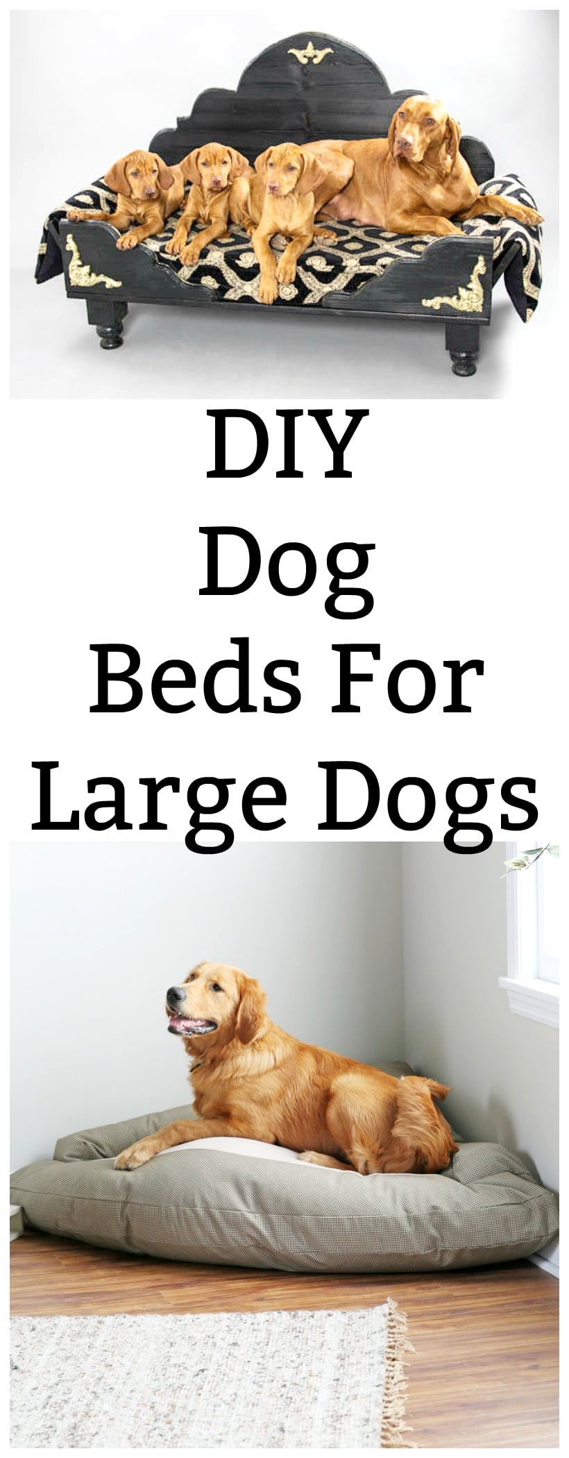 DIY dog beds for large dogs on chemistrycachet.com