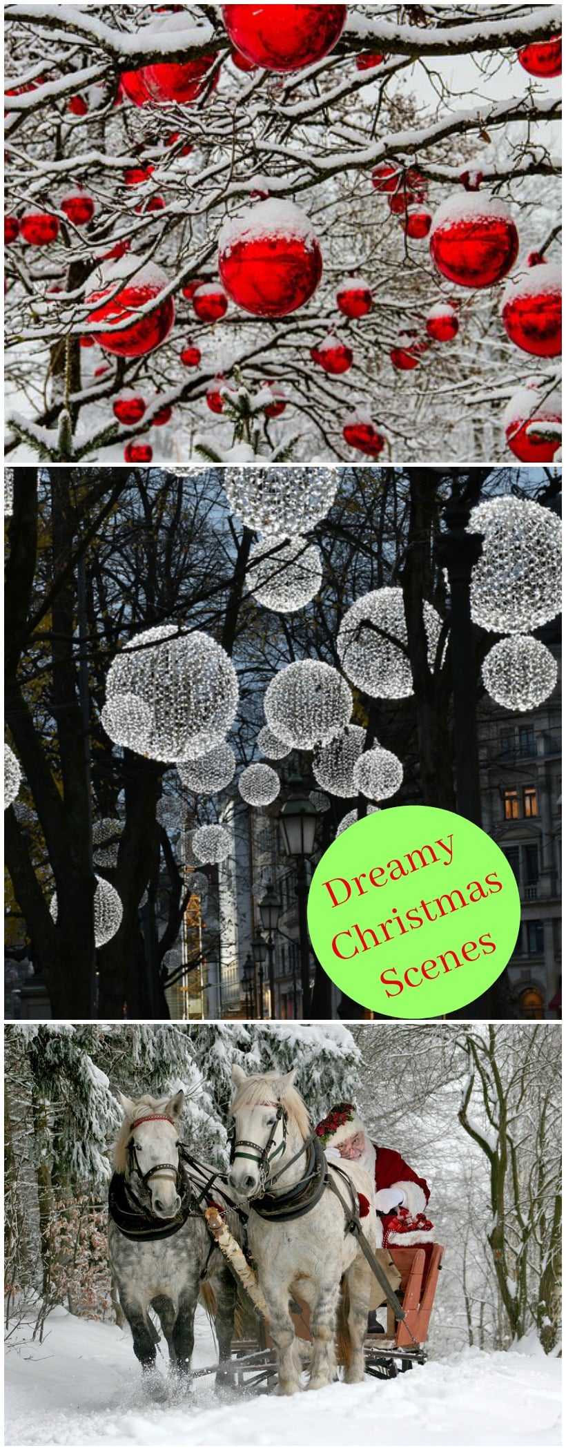 Peaceful, beautiful dreamy christmas scenes to get you in the Christmas spirit! on chemistrycachet.com