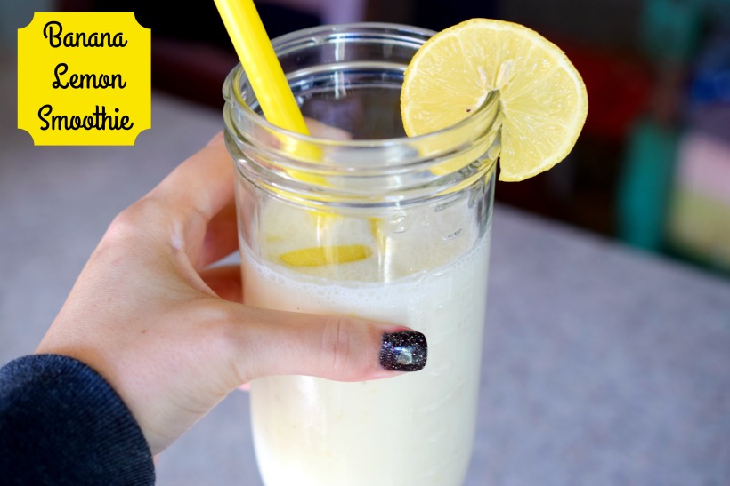 Banana Lemon Smoothie for Glowing Skin