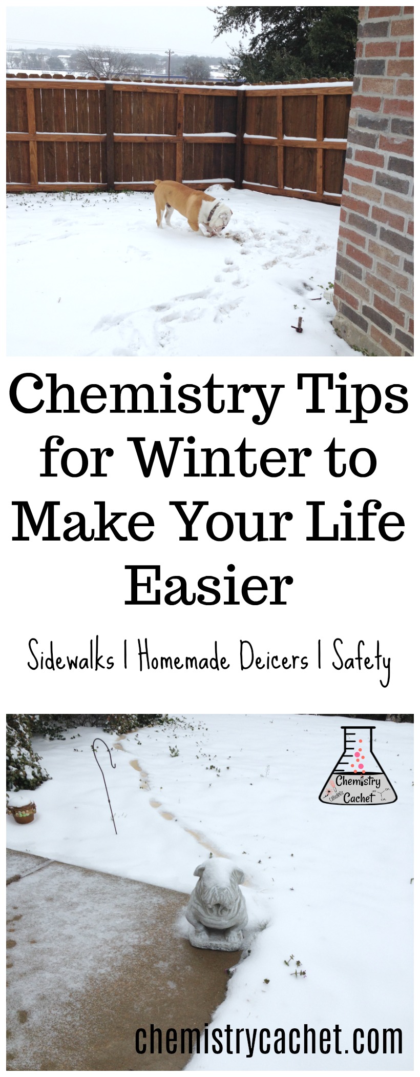 Chemistry tips for winter to make your life easier! icing sidewalks properly, homeade de-icers