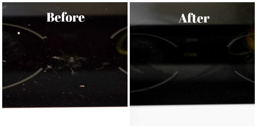Before and after homemade tea cleaner