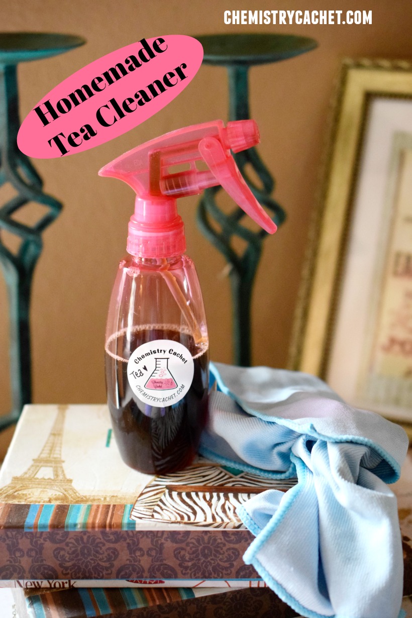 Homemade window cleaner from tea bags on chemistrycachet.com