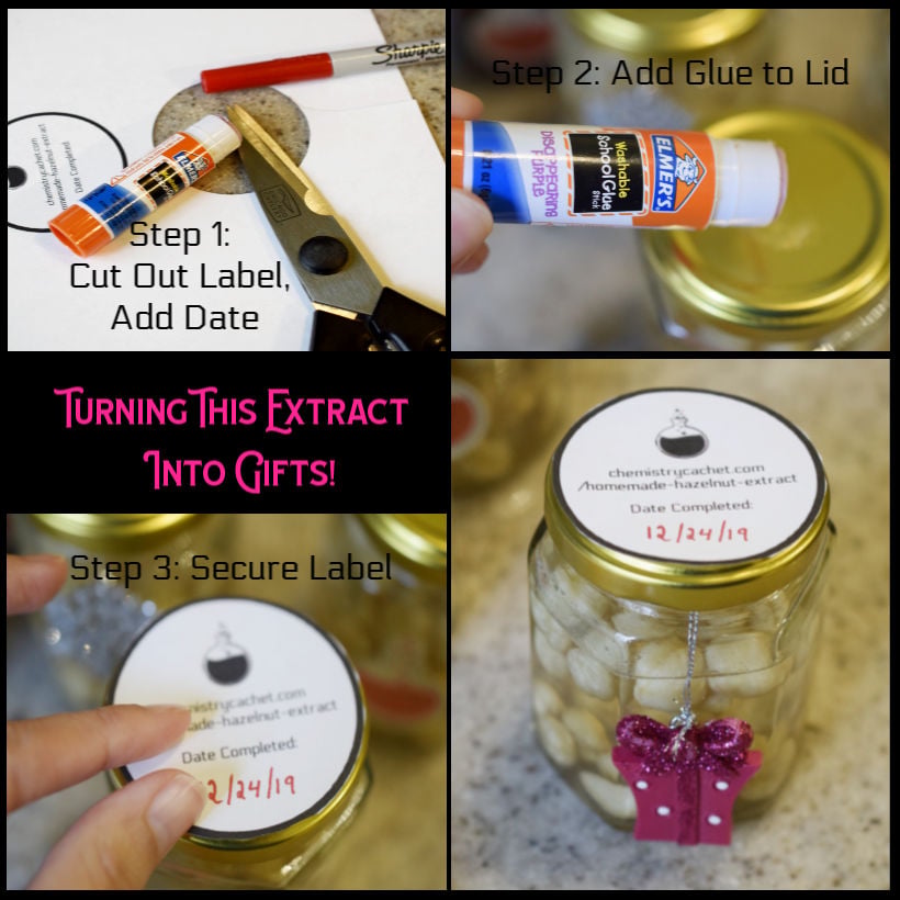 Turning Homemade Hazelnut Extract Into Gifts