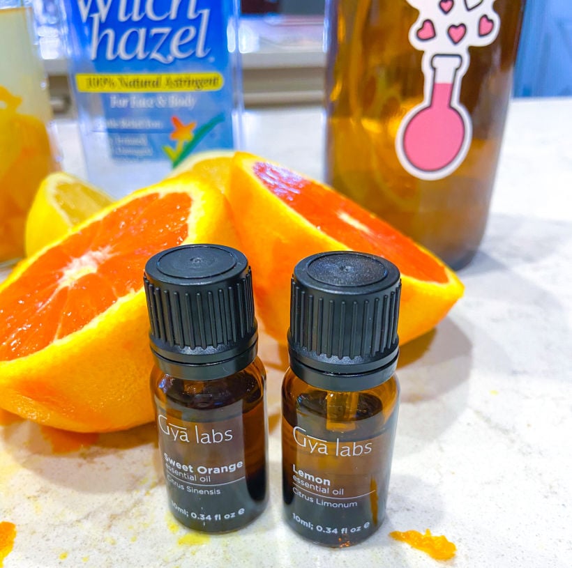 Simple homemade citrus room spray