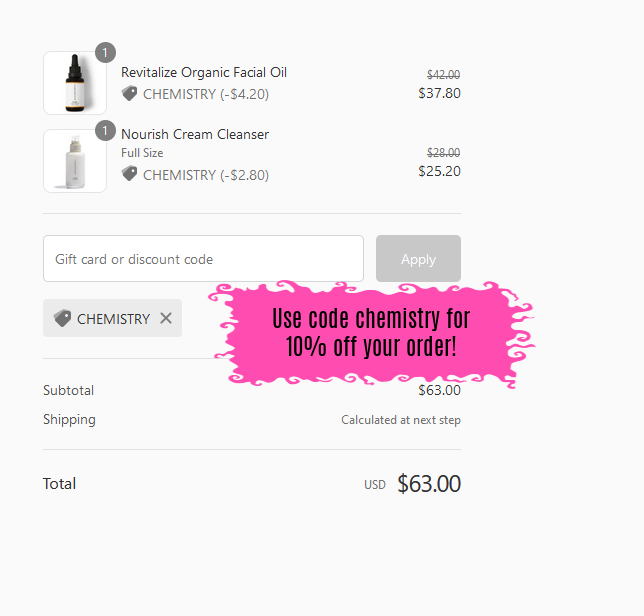 clean beauty resource checkout and coupon