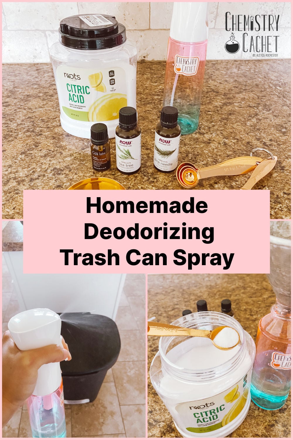 Homemade Deodorizing Trash Can Spray
