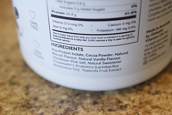 Plant-Based Protein Powder With Probiotics