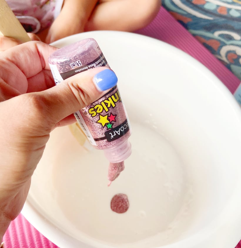 diy pink glitter slime