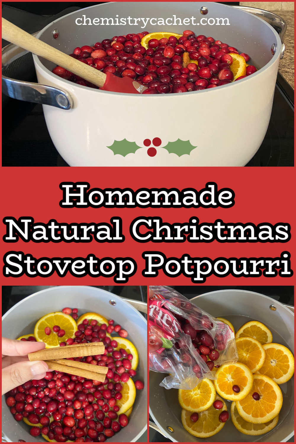 Homemade Natural Christmas Stovetop Potpourri using Fresh Natural Ingredients