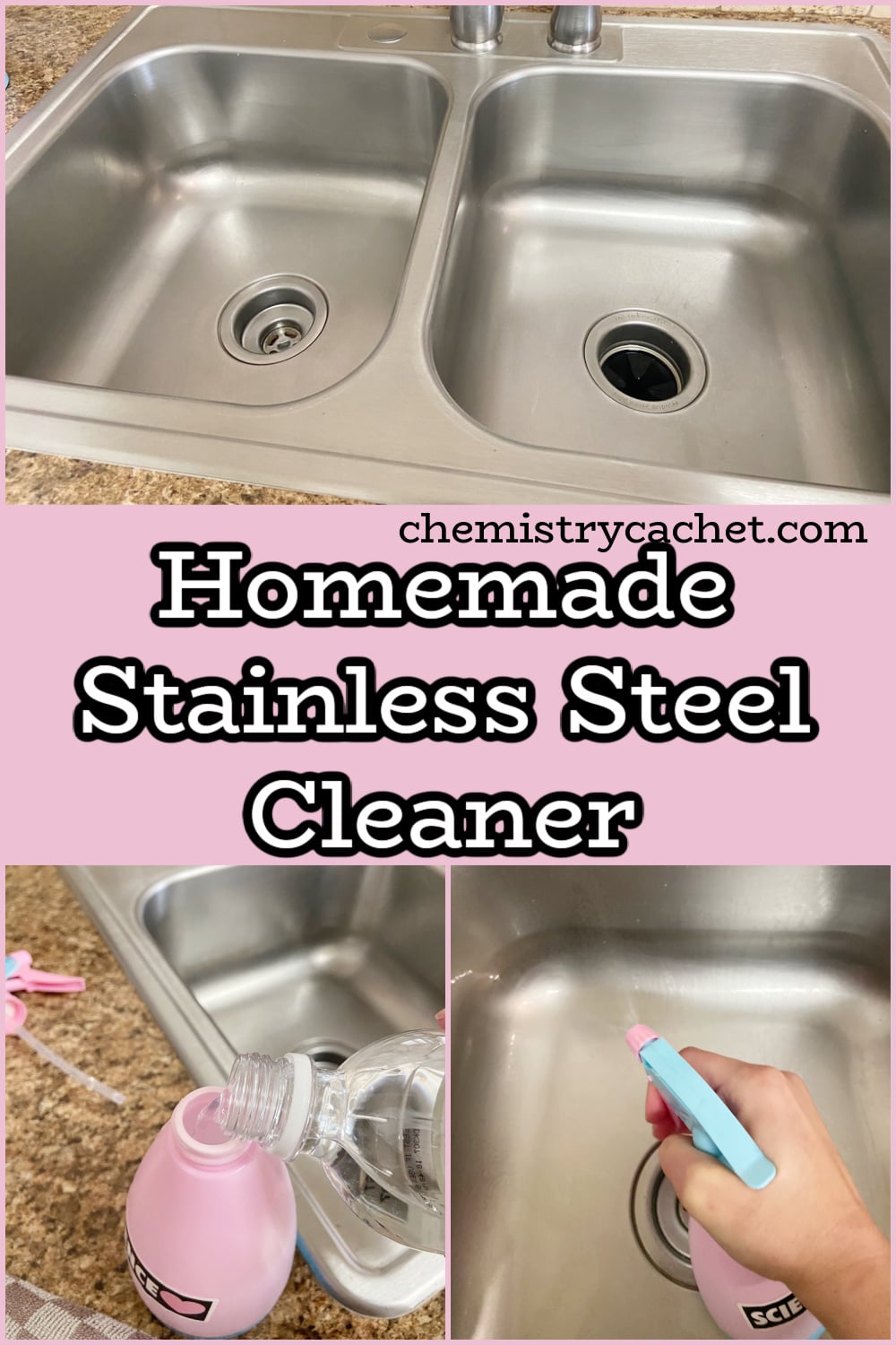 Homemade Stainless Steel Cleaner from Chemistry Cachet
