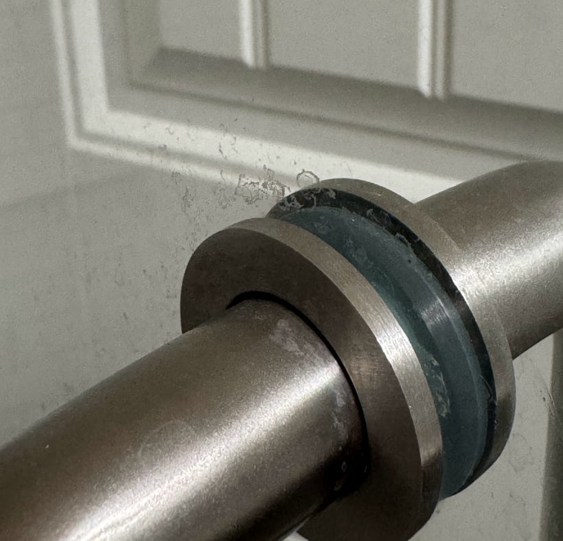 hard water spots on glass shower door