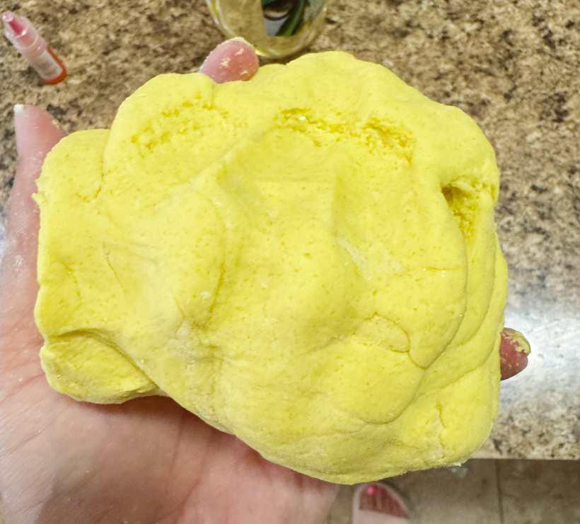 yellow no cook homemade play dough