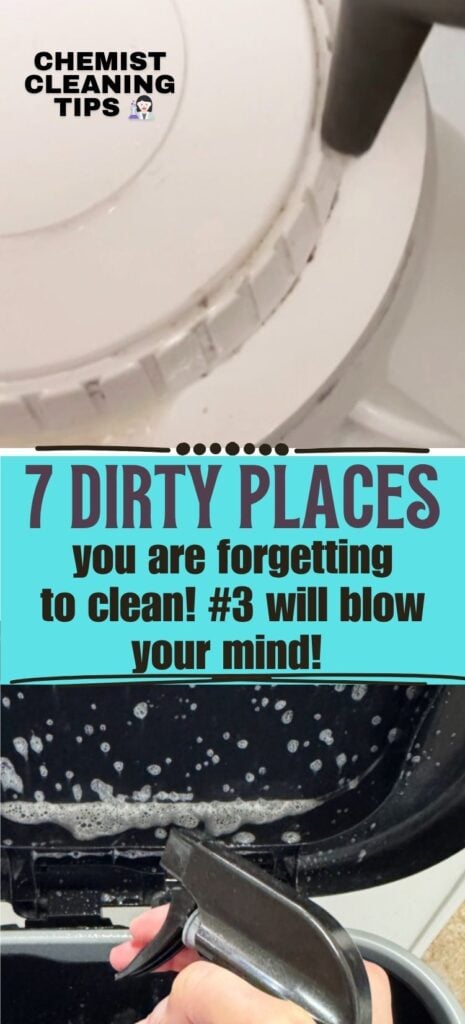 dirty washing machine and dirty trash can