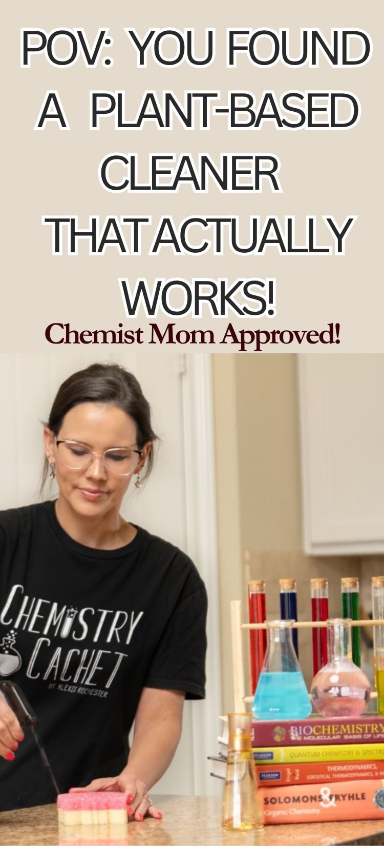 chemist using a eco-friendly plant based cleaning concentrate