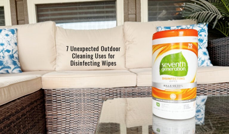 seventh generation plant based disinfecting wipes on outdoor surfaces