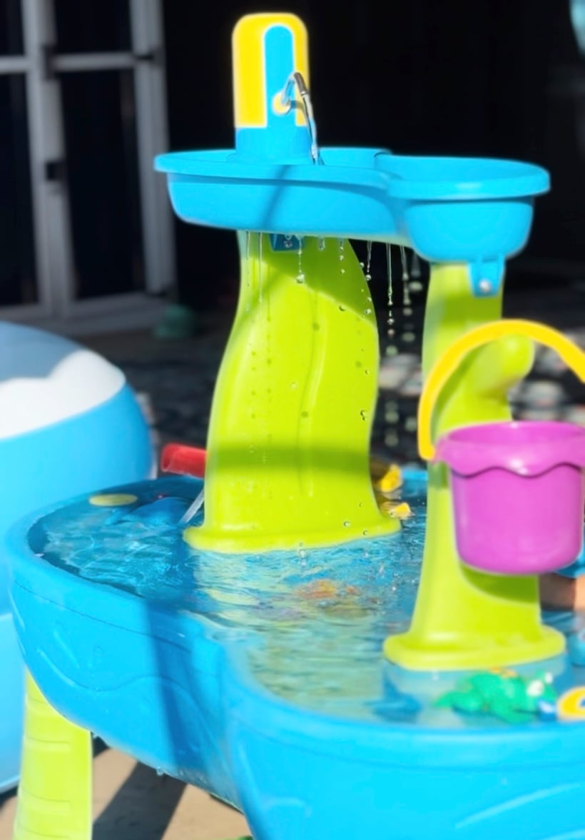 how to properly clean a kid's water table for safe summer play
