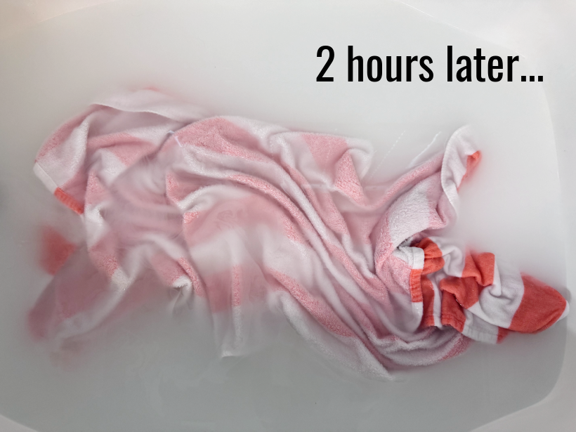 2 hours after soaking in DIY washing soda soak
