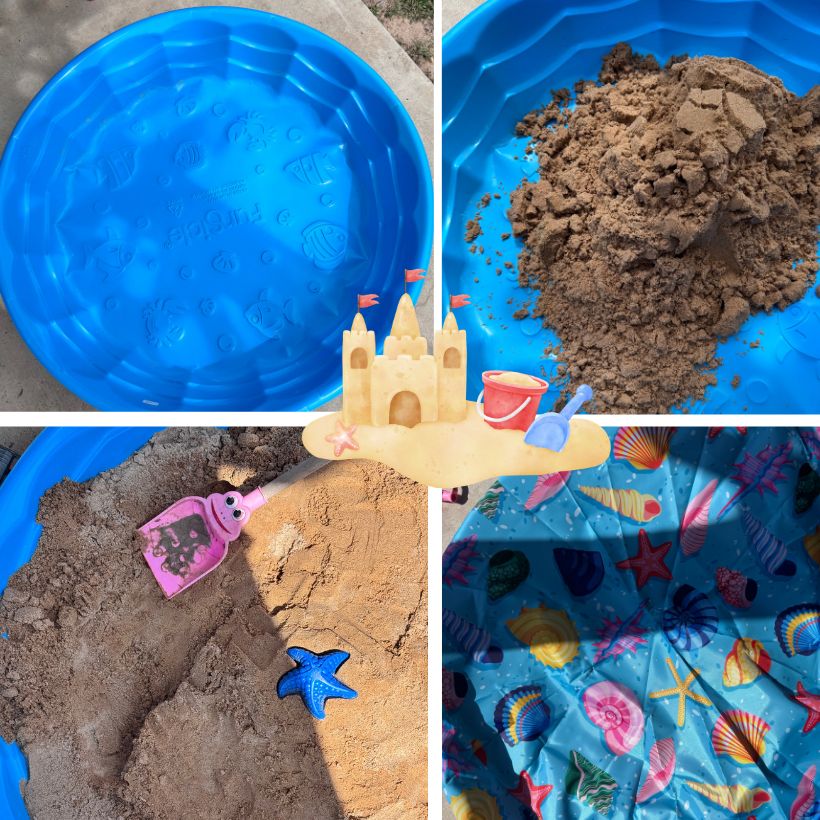 diy sand box sensory summer science